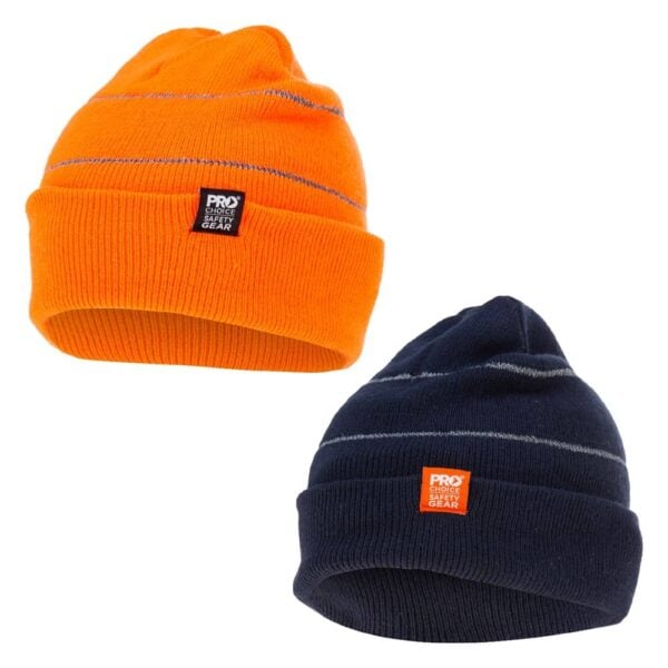 Pro Choice Safety Gear Beanie with Retro-Reflective Stripes