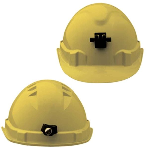 Pro Choice Safety Gear V6 Hard Hat Vented + Lamp Bracket Pushlock Harness - hard hat