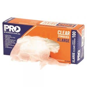 Disposable Vinyl Powdered Gloves - 100 Pairs