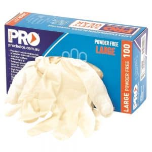 Disposable Latex Powder Free Gloves - 100 Pairs
