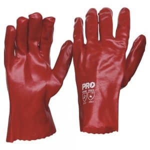 27cm Red PVC Gloves - Large
