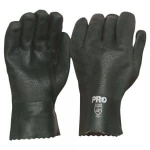 27cm Green Double Dipped PVC Gloves - Large