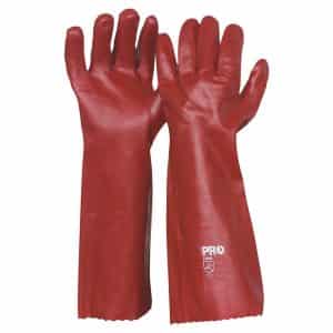 45cm Red PVC Gloves - Large