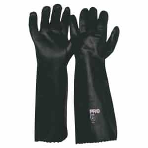 45cm Green Double Dipped PVC Gloves - Large