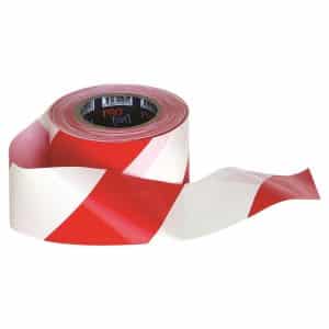 Red & White Barricade Tape - 100m x 75mm