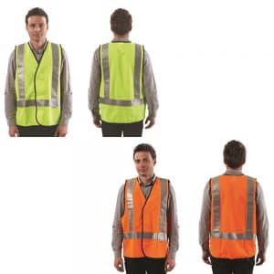 Fluoro H Back Safety Vest - Day/Night Use