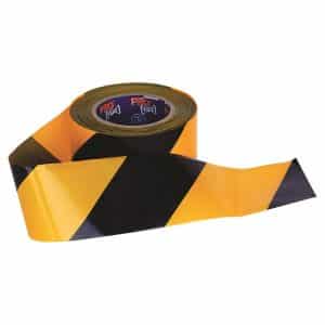 Yellow / Black Barricade Tape - 100mm x 75m
