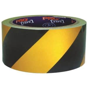 Yellow & Black Self Adhesive Hazard Tape - 30m x 50mm