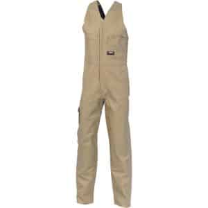 Cotton Drill Action Back Overalls