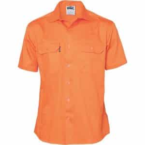 Cotton Drill Work Shirt - Short Sleeve