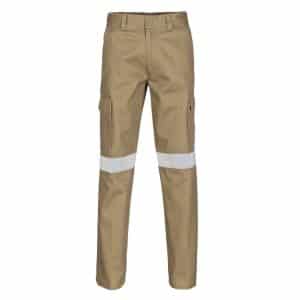 Cotton Drill Cargo Pants With 3M R/Tape