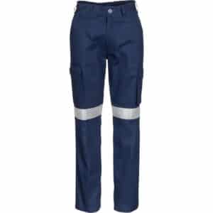 Ladies Cotton Drill Pants With 3M Reflective Tape