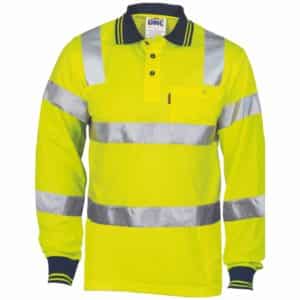 HiVis Biomotion Tapped Long Sleeve Polo