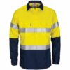 Patron Saint Flame Retardant 2 Tone Closed Front Long Sleeve Cotton Shirt with 3M F/R Tape - Image 2