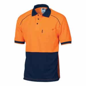 175gsm HiVis Short Sleeve Front Piping Polo