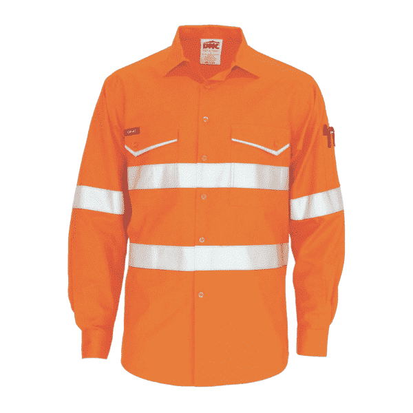 RipStop Long Sleeve Cotton Cool Shirt with CSR Reflective Tape - shirt