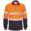 HiVis Segment Taped Micromesh Long Sleeve Polo - Image 2
