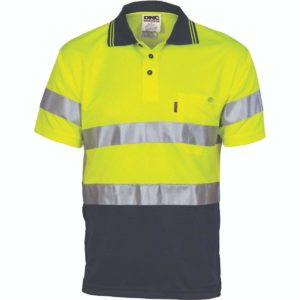 HiVis D/D Cool Breathe Short Sleeve Polo Shirt With CSR Reflective Tape