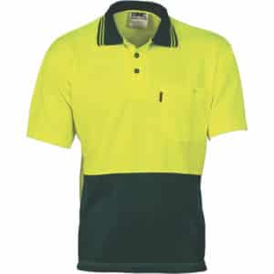 175gsm HiVis Two Tone Cool Breathe Short Sleeve Polo