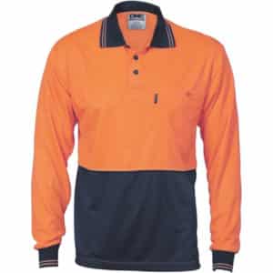 175gsm HiVis Cool Breathe Long Sleeve Polo