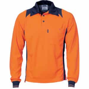 Cool Breathe Action Long Sleeve Polo Shirt