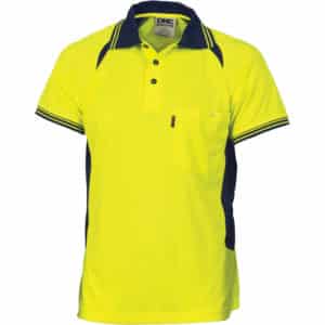Cool-Breeze Contrast Mesh Short Sleeve Polo