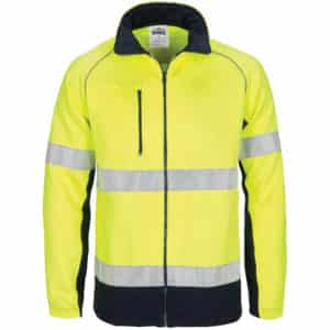 HIVIS 2 Tone Full Zip Fleecy Sweat Shirt with CSR R/Tape