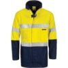HiVis Cotton Drill "2 in 1" Jacket with Generic Reflective R/Tape - Image 2
