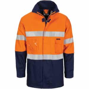 HiVis Cotton Drill "2 in 1" Jacket with Generic Reflective R/Tape