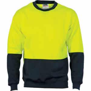 HiVis Two Tone Fleecy Sweat Shirt (Sloppy Joe) Crew-Neck