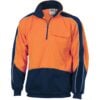 HiVis 2 Tone 1/2 Zip Hi-Neck Panel Fleecy Windcheater - Image 2