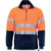 HiVis Two Tone 1/2 Zip Polar Fleece with CSR R/Tape - Image 2