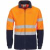 HiVis Two Tone Full Zip Polar Fleece with Generic R/Tape - hivis