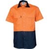 HiVis Two Tone Cotton Drill Short Sleeve Shirt - Image 3