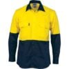 HiVis Two Tone Cotton Drill Long Sleeve Shirt - Image 2
