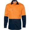 HiVis 2 Tone Cool-Breeze Cotton Long Sleeve Shirt - hivis