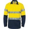 HiVis Two Tone Closed Front Cotton Shirt with 3M Reflective Tape - Image 2