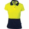 Ladies HiVis Two Tone Short Sleeve Polo - Image 2