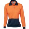 Ladies HiVis Two Tone Long Sleeve Polo - Image 2