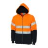 Hivis Full Zip Polar Fleece Hoodie with CSR Reflective Tape - Image 2