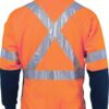 HiVis Cross Back D/N Two Tone 1/2 Zip Fleecy Jumper - hivis