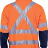 HiVis 1/2 Zip Fleecy with ‘X’ Back & additional Tape on Tail - hivis