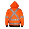HiVis Full Zip “X” Back Fleecy Hoodie - Image 2