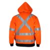 HiVis Full Zip “X” Back Fleecy Hoodie - hivis