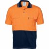 HiVis Cool-Breeze 2 Tone Cotton Jersey Short Sleeve Polo Shirt with Twin Chest Pocket - Image 2