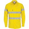 HiVis Cool-Breeze Cotton Long Sleeve Shirt with Generic Reflective Tape - Image 2