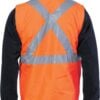 HiVis Cross Back D/N “4 in 1” Zip Off Sleeve Reversible Vest - hivis