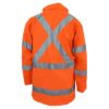 HiVis "X" back Rain Biomotion Jacket with Tape - hivis