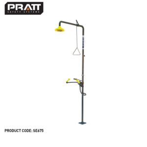 Combination Shower With Single Nozzle Eye Wash No Bowl, No Foot Treadle